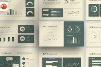 Classic KPI Dashboard - PowerPoint Template